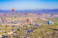 Colorful Hot Air Balloons over Cappadocia Turkey Royalty Free Stock Photo